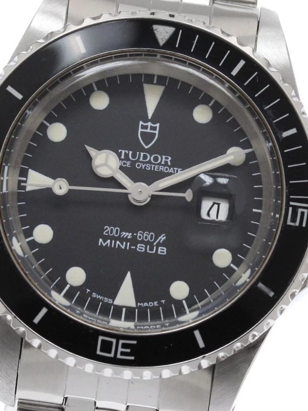 TUDOR Prince Oyster Date Mini Sub 73090 Date Black Dial Automatic Boy's _947218